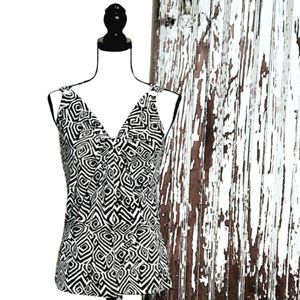 MICHAEL Michael Kors Tank Top Black Print Size XS